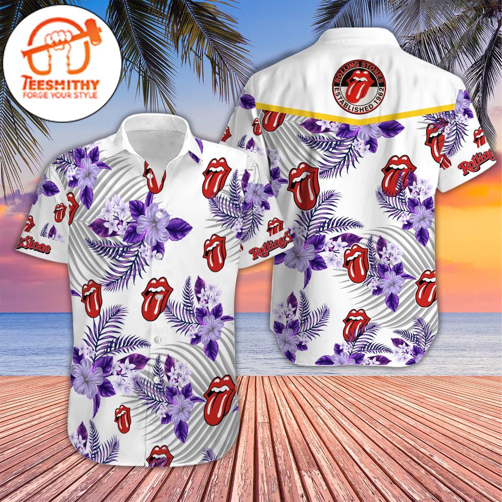 1962 Established Rolling Stones Hawaiian Button Up Shirts