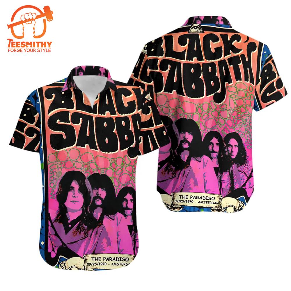 1975 Tour Black Sabbath Short Sleeve Aloha Shirt