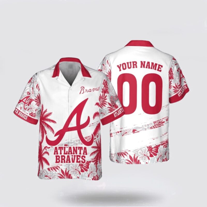 Customized MLB Atlanta Braves Hawaiian Shirt Flower Pattern Summer 3D For Fan MLB