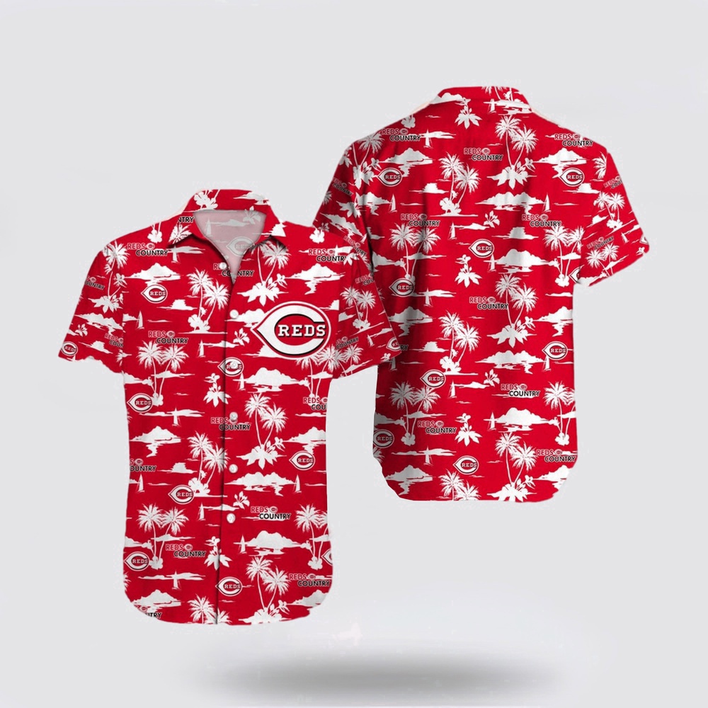 Customized MLB Cincinnati Reds Hawaiian Shirt Coconut AOP Name New For Fan MLB