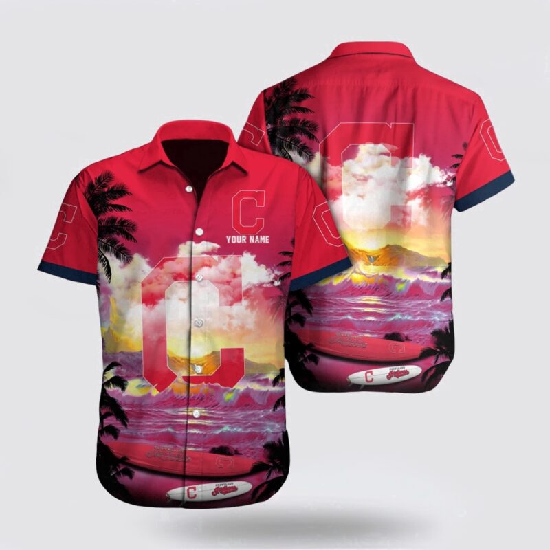 Customized MLB Cleveland Indians Hawaiian Shirt Embrace The Energetic Summer For Fan MLB