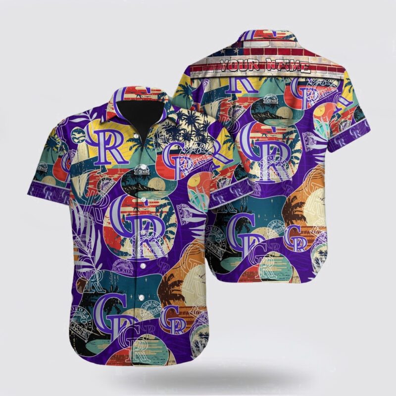 Customized MLB Colorado Rockies Hawaiian Shirt Dive Into Tropical Style For Fan MLB