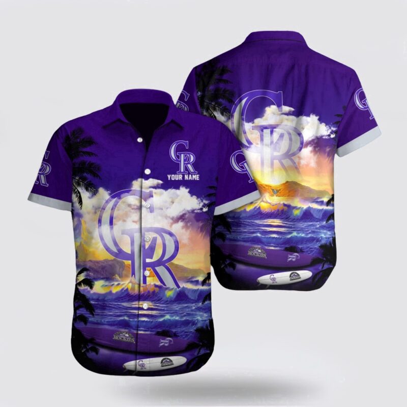 Customized MLB Colorado Rockies Hawaiian Shirt Set Your Spirit Free For Fan MLB