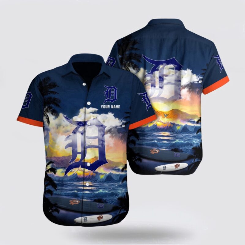 Customized MLB Detroit Tigers Hawaiian Shirt Perfect Fusion Baseball For Fan MLB
