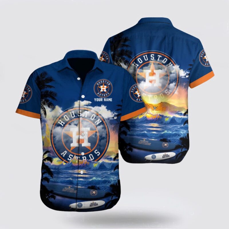 Customized MLB Houston Astros Hawaiian Shirt Explore Ocean Vibes For Fan MLB