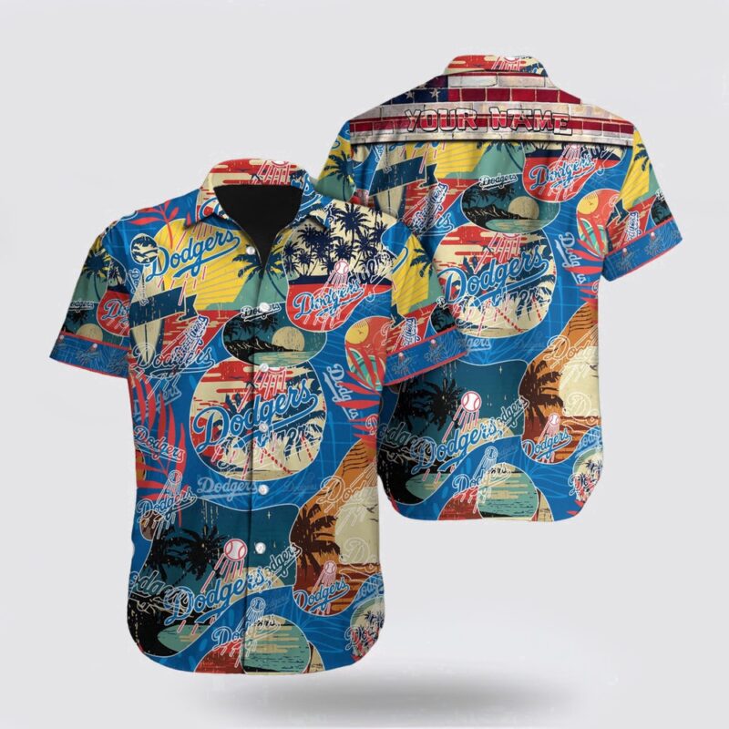 Customized MLB Los Angeles Dodgers Hawaiian Shirt Dive Into Tropical Style For Fan MLB