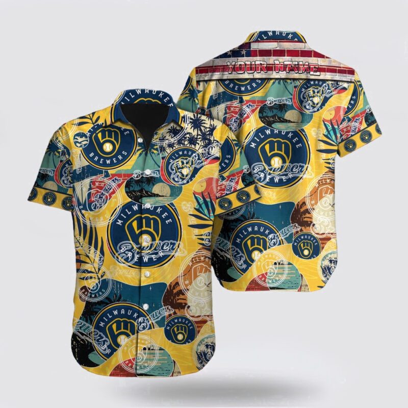 Customized MLB Milwaukee Brewers Hawaiian Shirt Discover The Unique Essence For Fan MLB