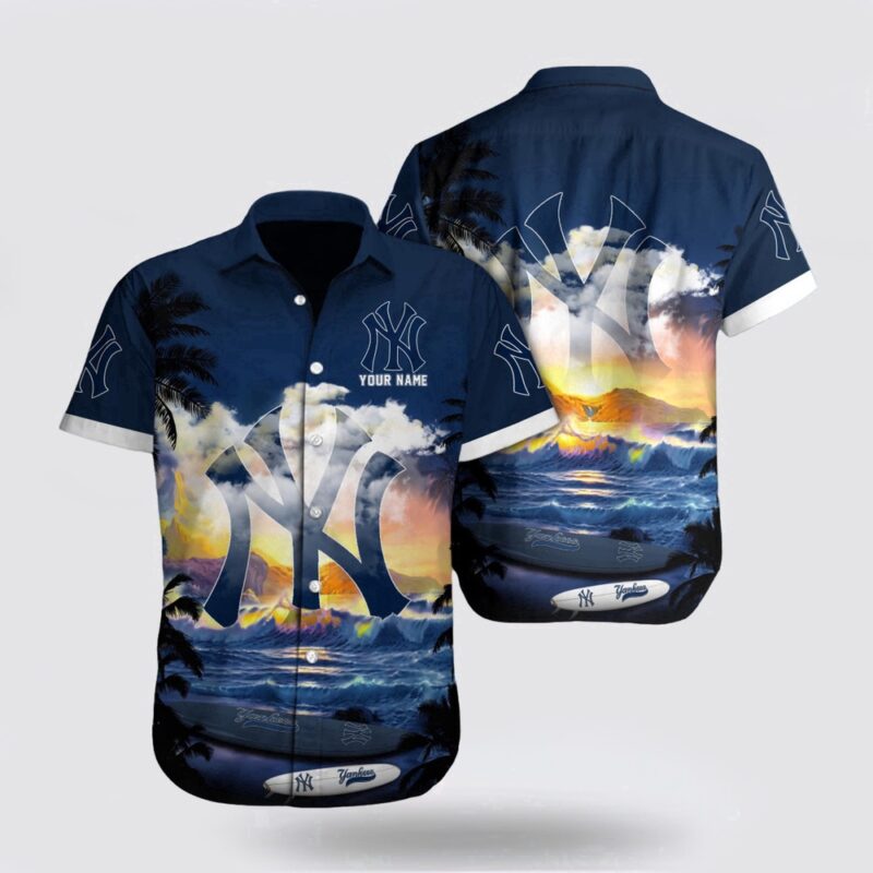 Customized MLB New York Yankees Hawaiian Shirt Perfect Fusion Baseball For Fan MLB