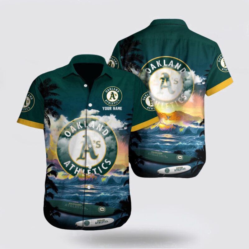 Customized MLB Oakland Athletics Hawaiian Shirt Explore Ocean Vibes For Fan MLB