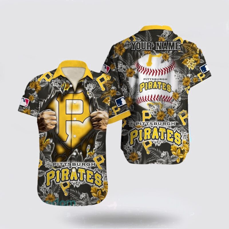 Customized MLB Pittsburgh Pirates Hawaiian Shirt All Over Printed Beach Lover For Fan MLB