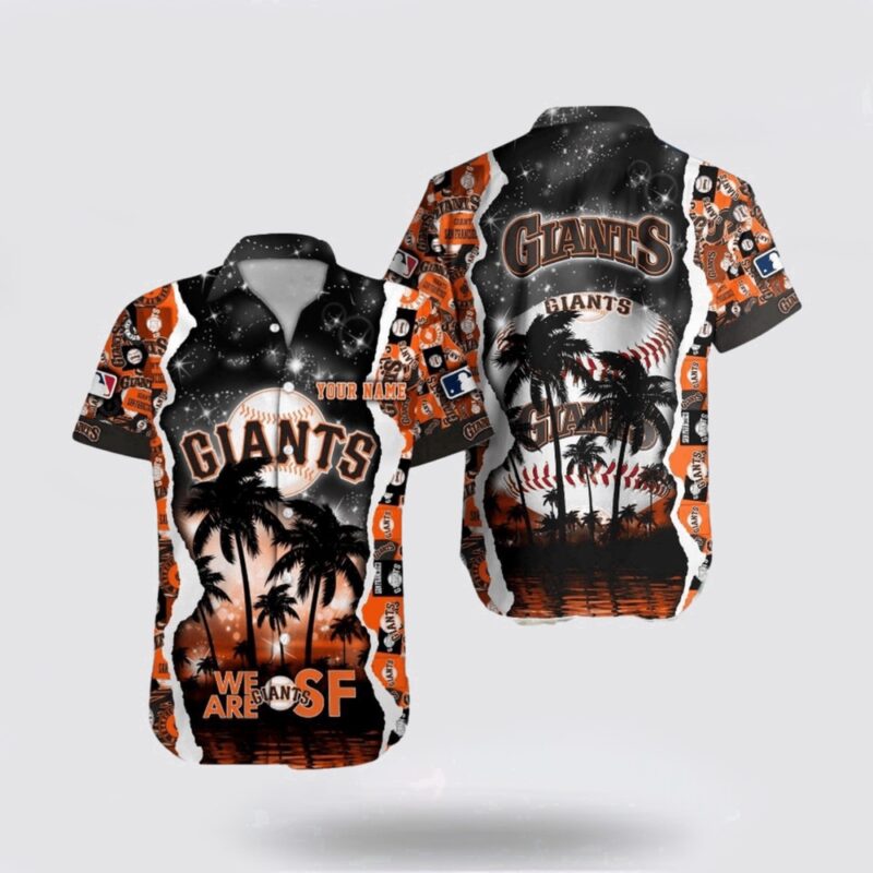 Customized MLB San Francisco Giants Hawaiian Shirt Logo Coconut Pattern For Fan MLB