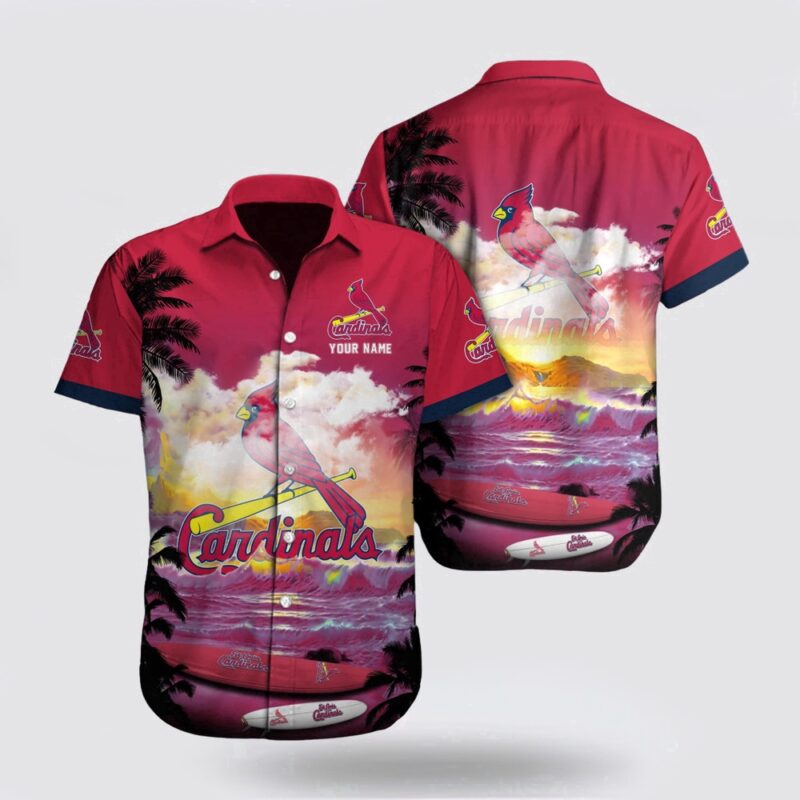 Customized MLB St Louis Cardinals Hawaiian Shirt Surfing In Style For Fan MLB