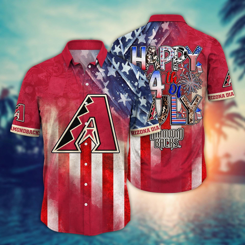 MLB Arizona Diamondbacks Hawaii Shirt Independence Day Trendy Hawaiian Tops For Cool Fans