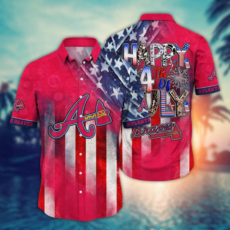 MLB Atlanta Braves Hawaii Shirt Independence Day Trendy Hawaiian Tops For Cool Fans