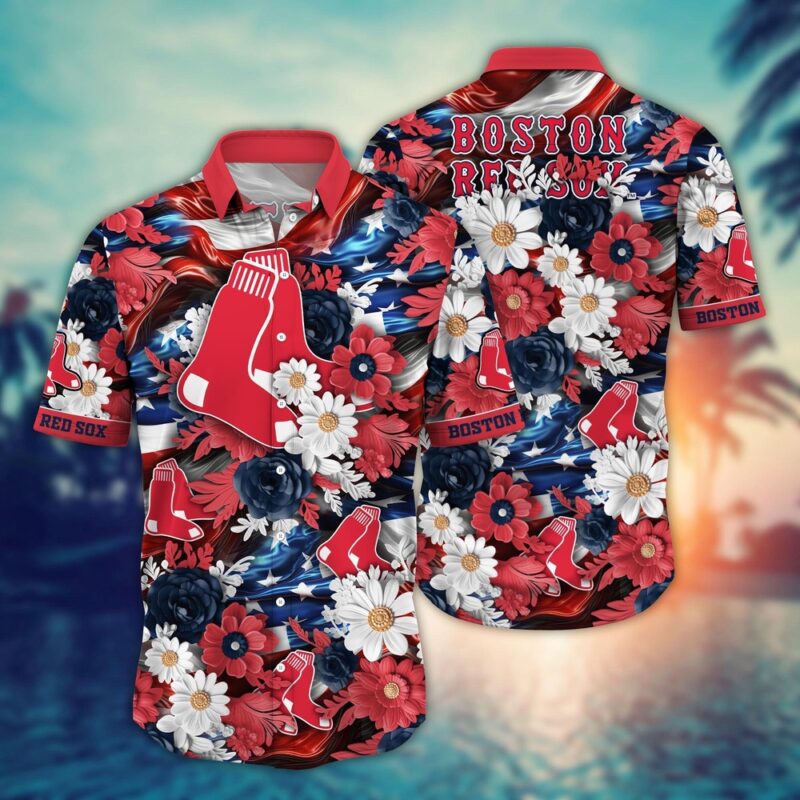 MLB BosTon Red Sox Hawaii Shirt Independence Day For Cool Fans