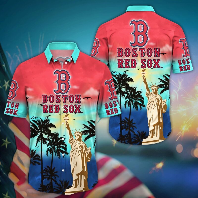MLB BosTon Red Sox Hawaii Shirt Sunrise To Sunset For Cool Fans