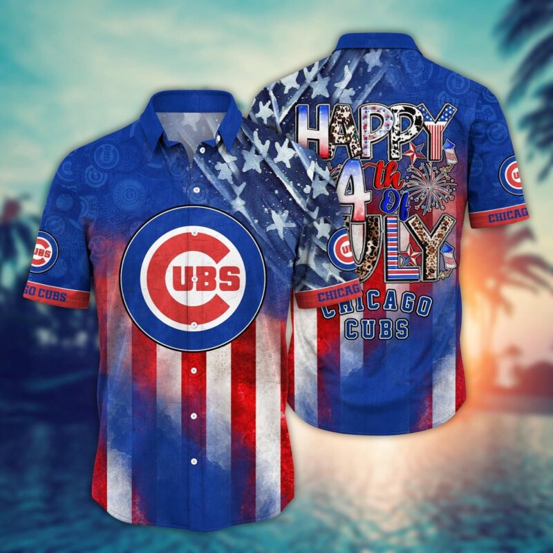 MLB Chicago Cubs Hawaii Shirt Independence Day Trendy Hawaiian Tops For Cool Fans