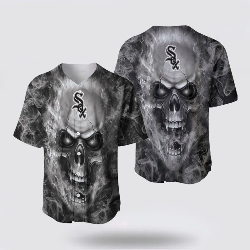 MLB Chicago White Sox Baseball Jersey Skull Symbolizes Both Style And Passion For Fans