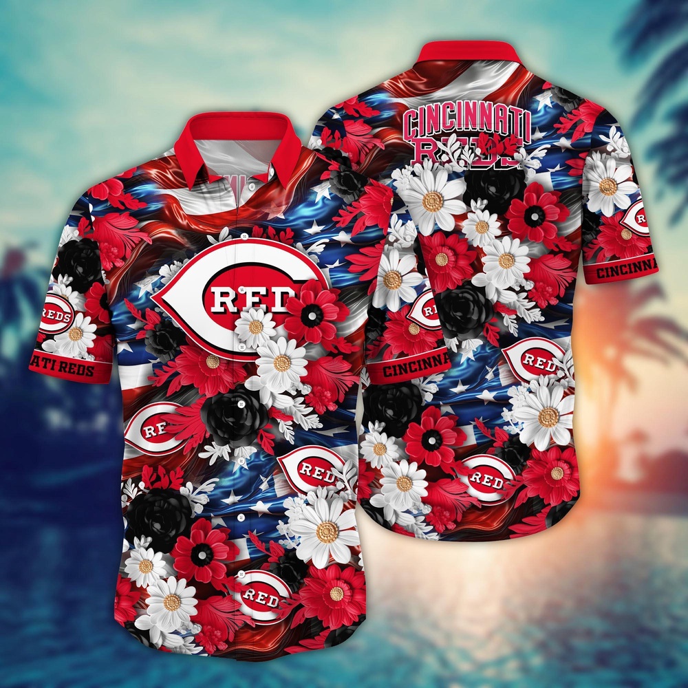 MLB Cincinnati Reds Hawaii Shirt Independence Day For Cool Fans