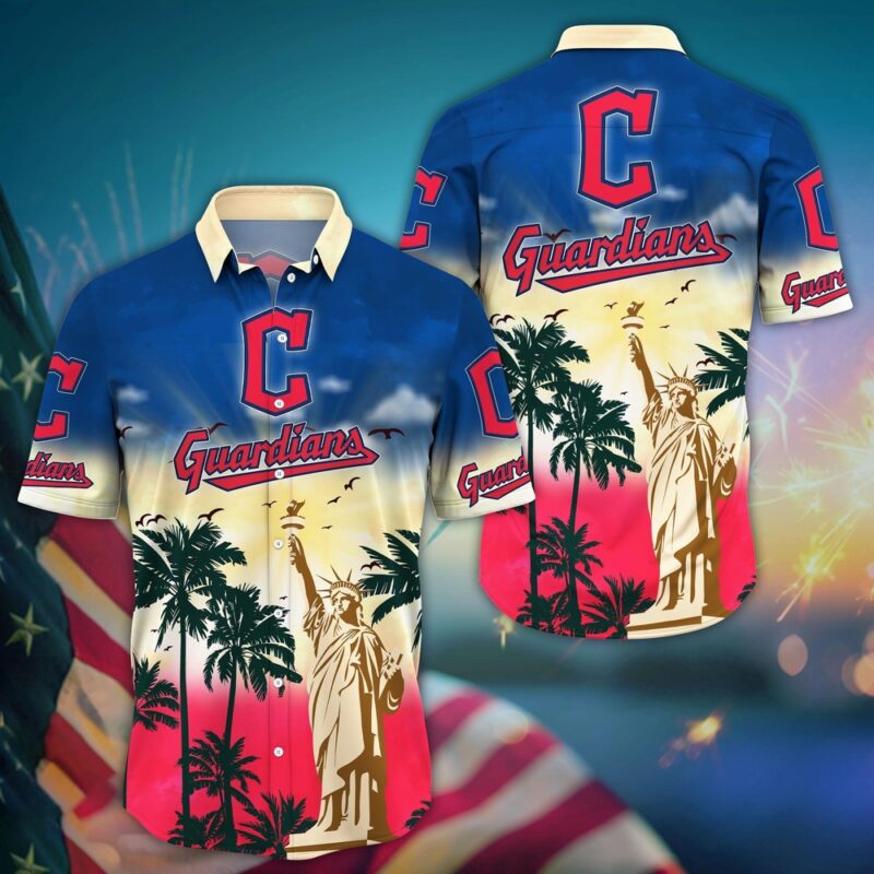 MLB Cleveland Guardians Hawaii Shirt Sunrise To Sunset For Cool Fans