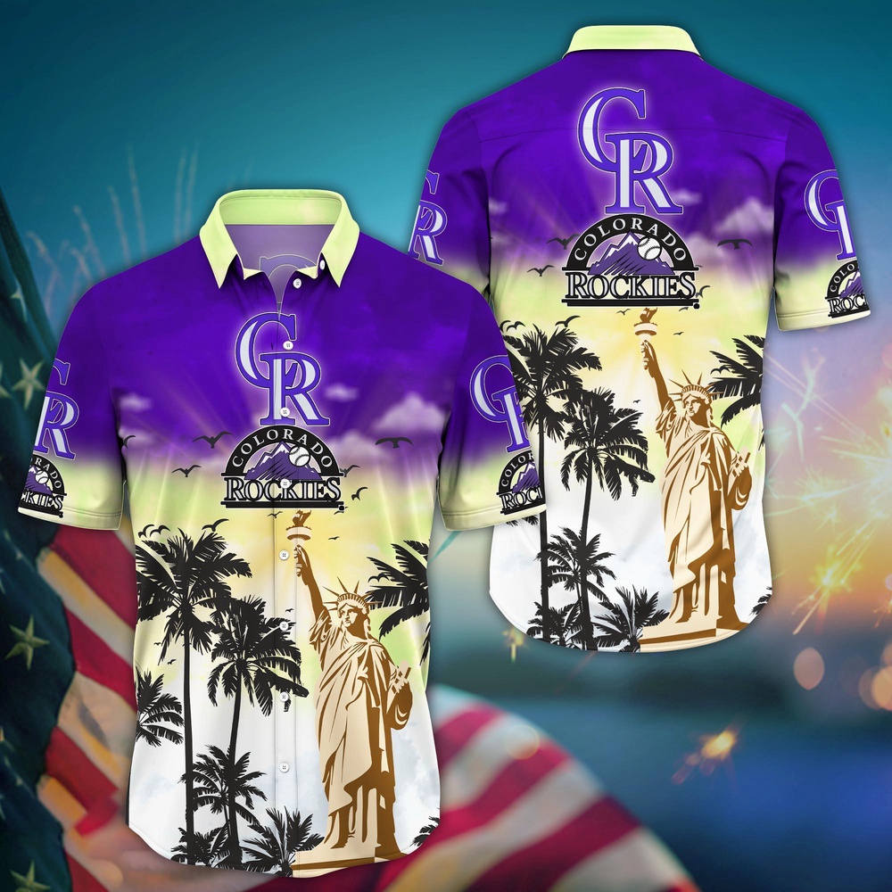 MLB Colorado Rockies Hawaii Shirt Sunrise To Sunset For Cool Fans