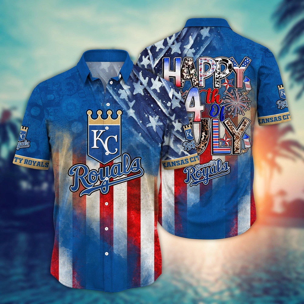 MLB Kansas City Royals Hawaii Shirt Independence Day Trendy Hawaiian Tops For Cool Fans