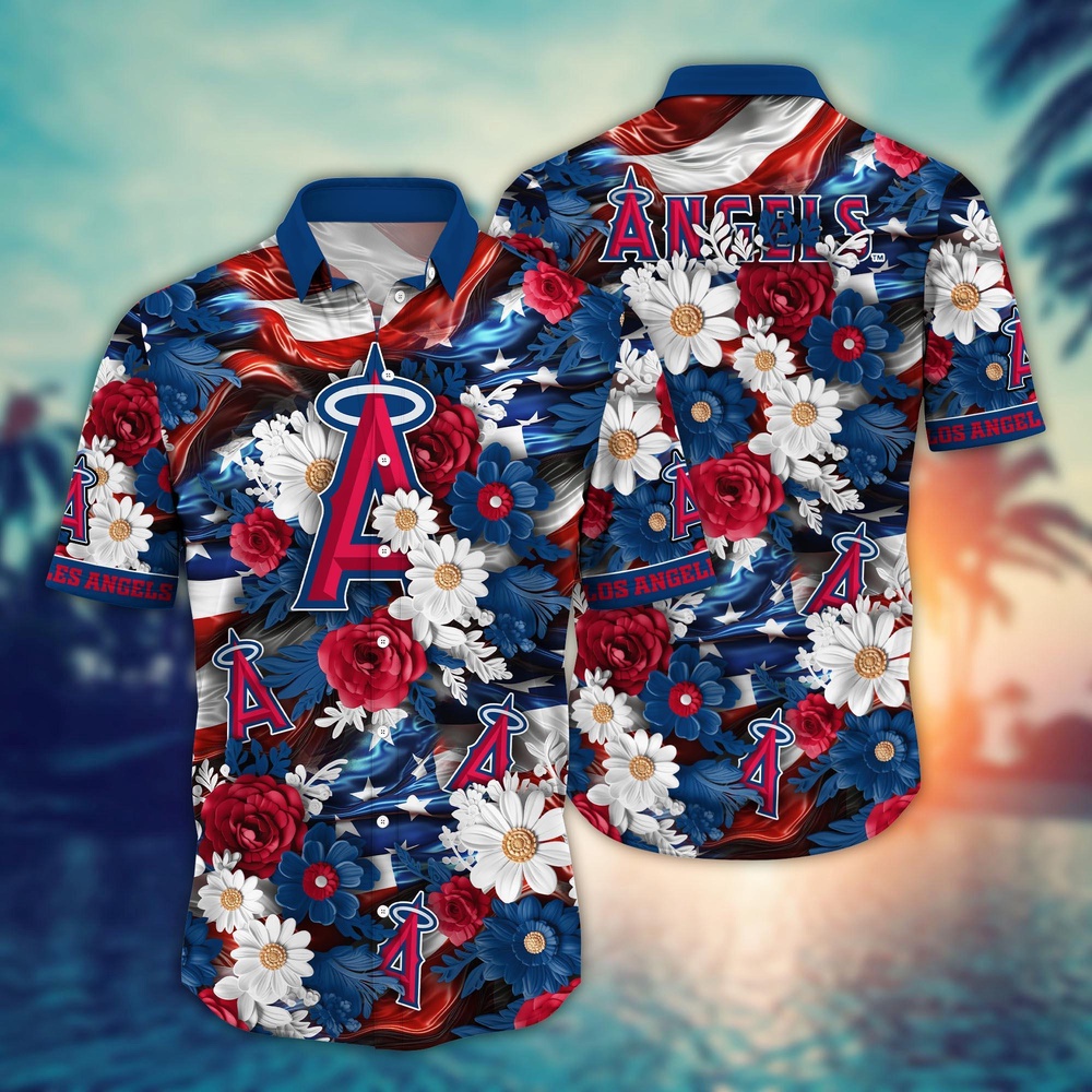 MLB Los Angeles Angels Hawaii Shirt Independence Day For Cool Fans