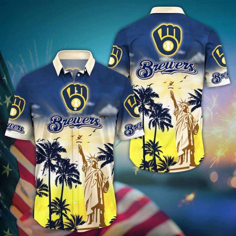MLB Milwaukee Brewers Hawaii Shirt Sunrise To Sunset For Cool Fans