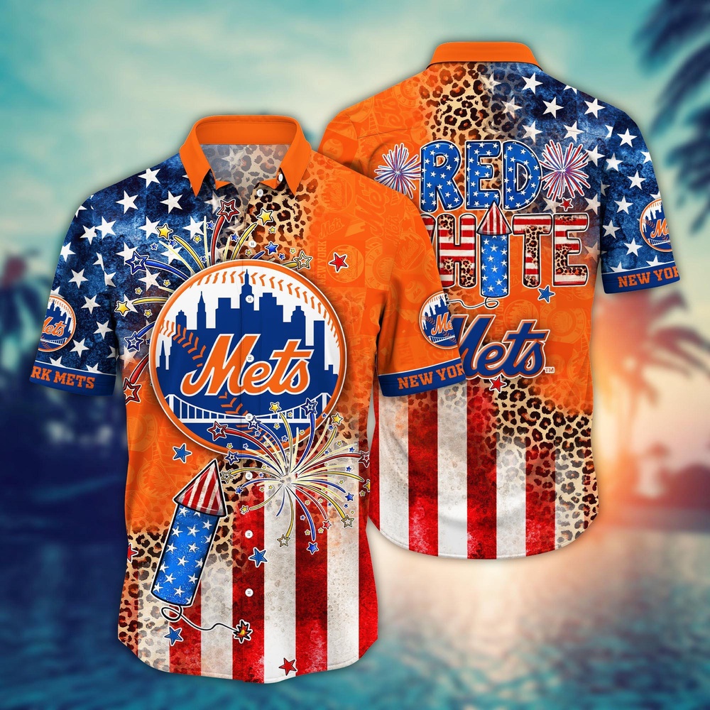 MLB New York Mets Hawaii Shirt Independence Day Vibrant Aloha For Cool Fans