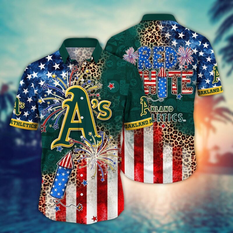 MLB Oakland Athletics Hawaii Shirt Independence Day Vibrant Aloha For Cool Fans
