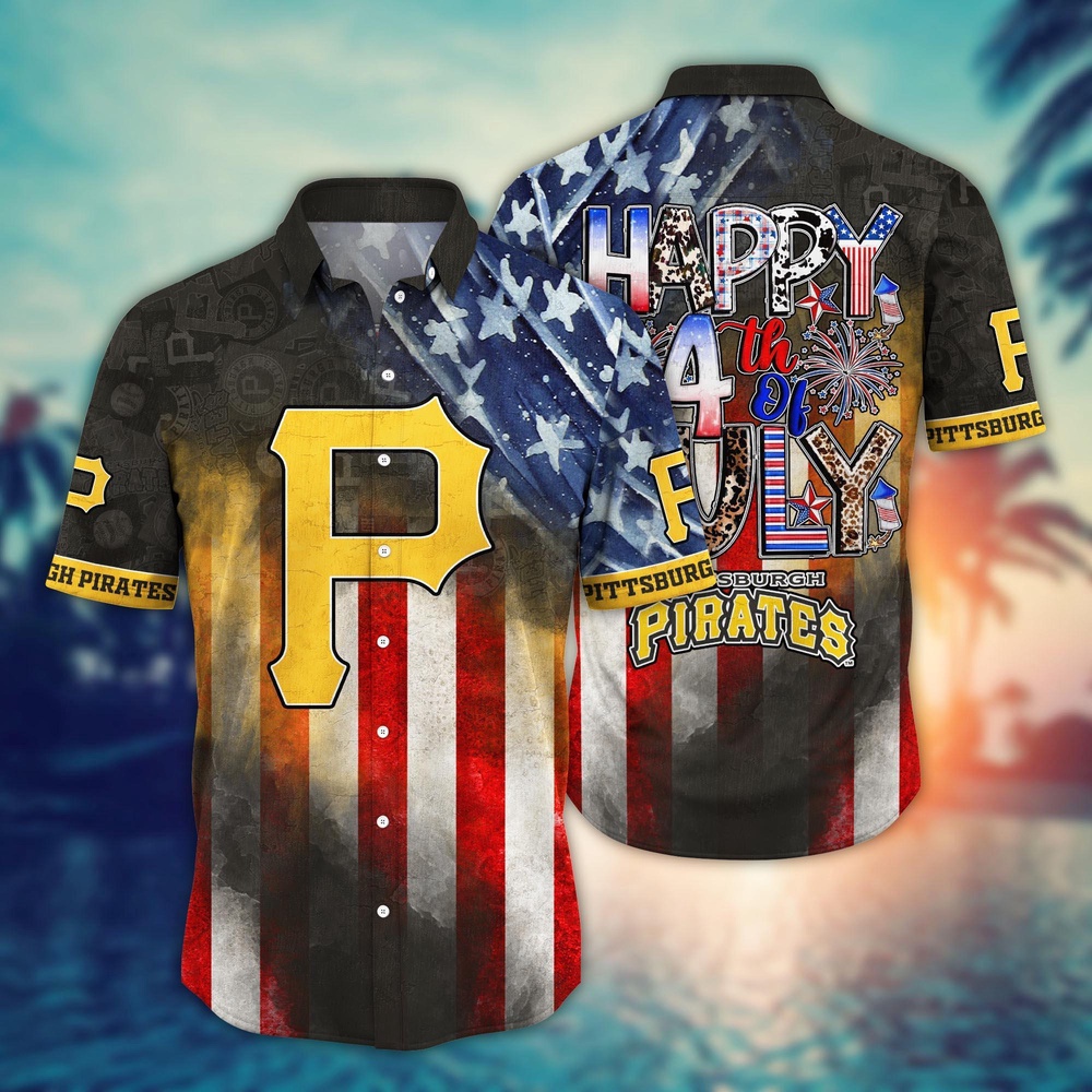 MLB Pittsburgh Pirates Hawaii Shirt Independence Day Trendy Hawaiian Tops For Cool Fans