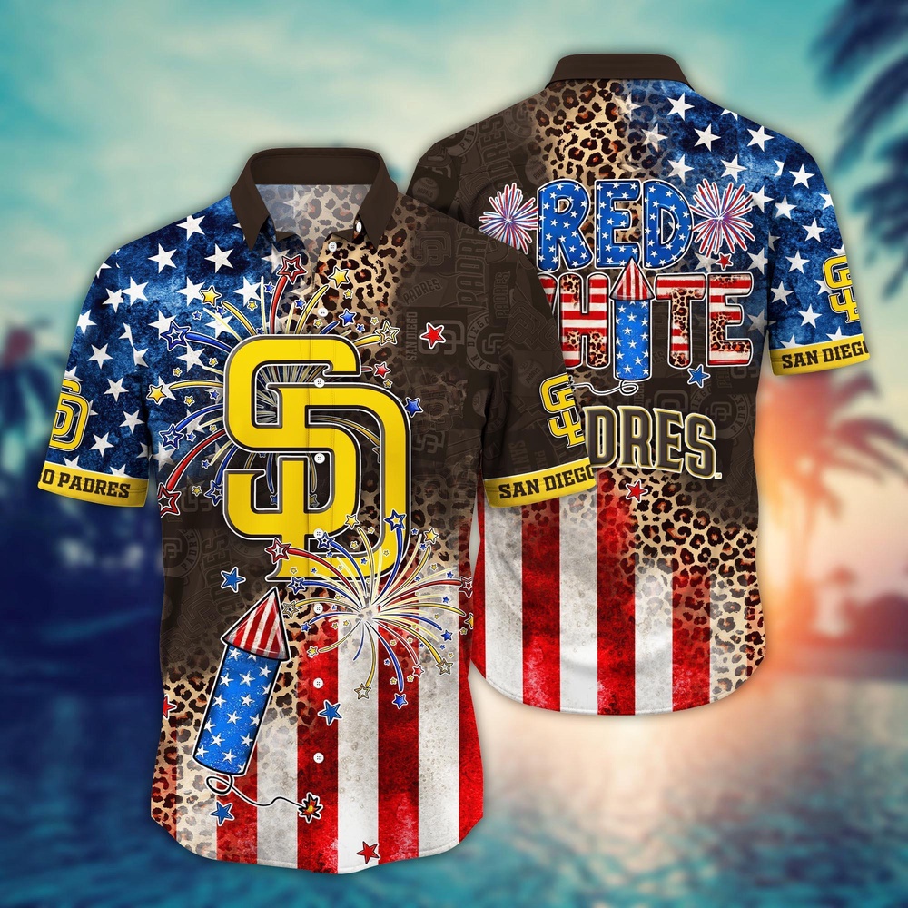 MLB San Diego Padres Hawaii Shirt Independence Day Vibrant Aloha For Cool Fans