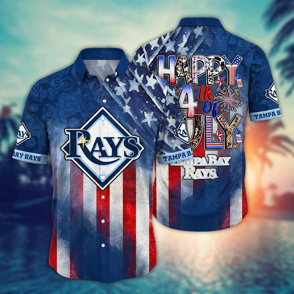 MLB Tampa Bay Rays Hawaii Shirt Independence Day Trendy Hawaiian Tops For Cool Fans