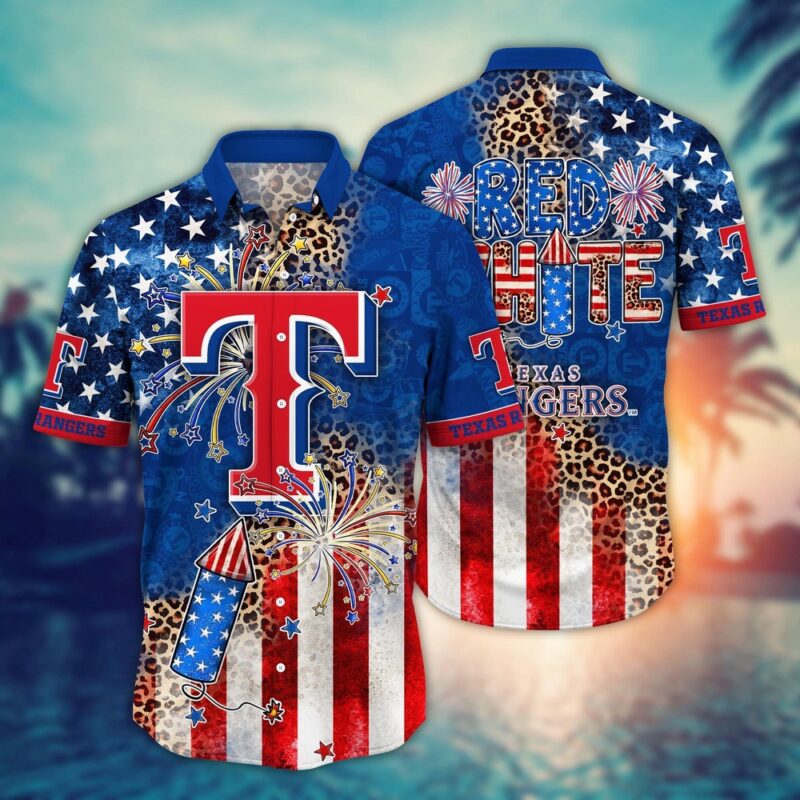 MLB Texas Rangers Hawaii Shirt Independence Day Vibrant Aloha For Cool Fans