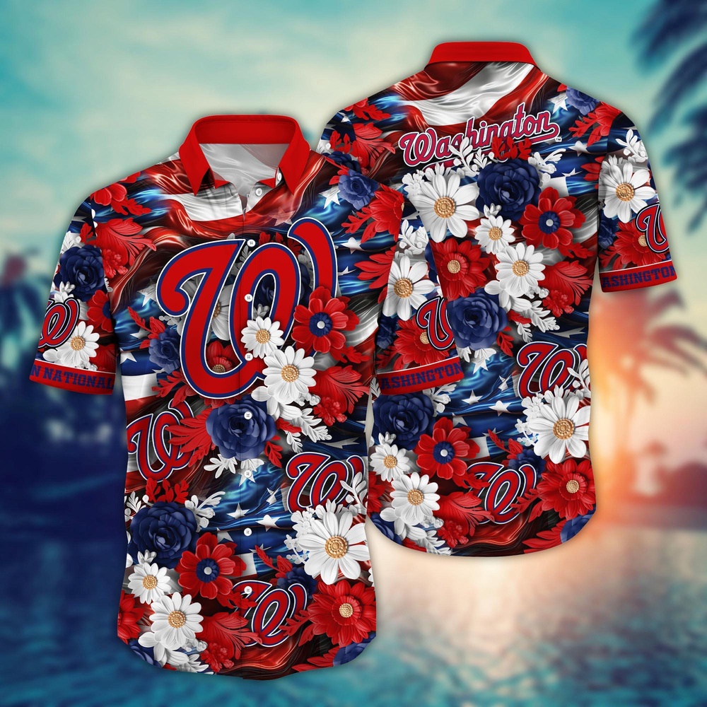 MLB WashingTon Nationals Hawaii Shirt Independence Day For Cool Fans