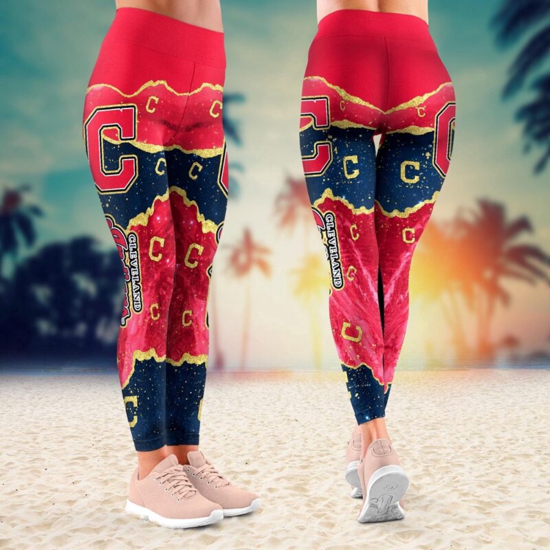 MLB Cleveland Indians Leggings Chic Vibes In Legwear For Fans