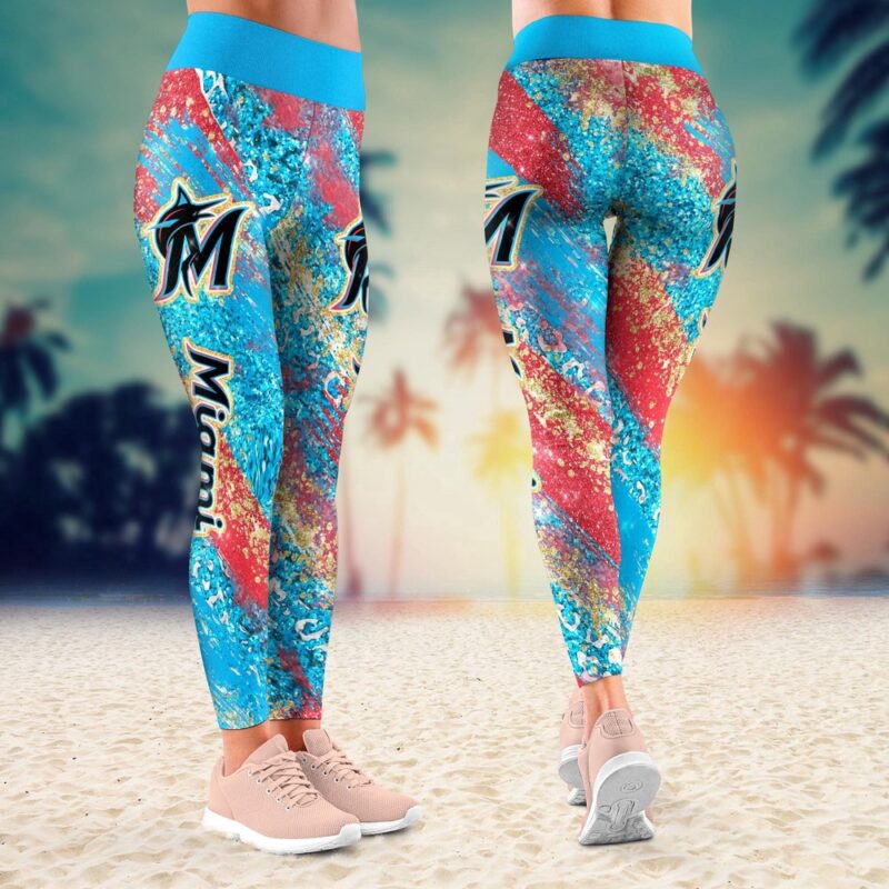 MLB Miami Marlins Leggings Elegance In Style For Fans