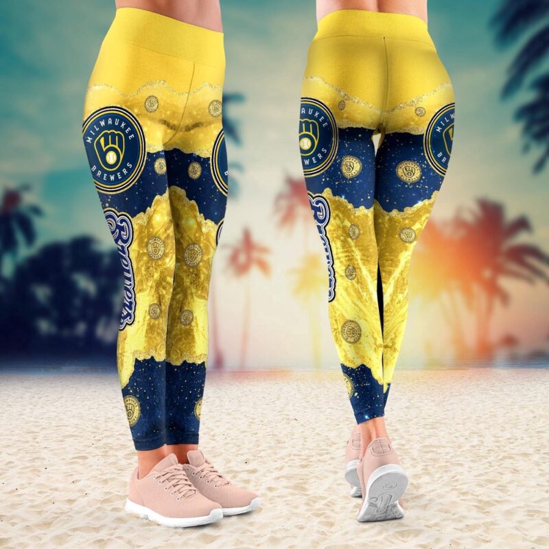 MLB Milwaukee Brewers Leggings Chic Vibes In Legwear For Fans