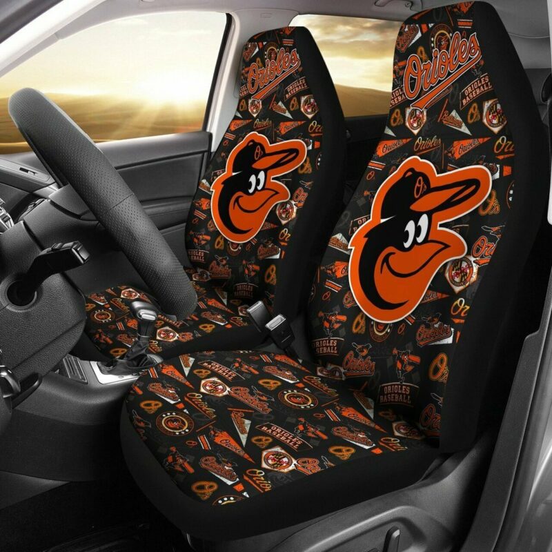 MLB Baltimore Orioles Car Seat Covers Journey with Victorious Vibes