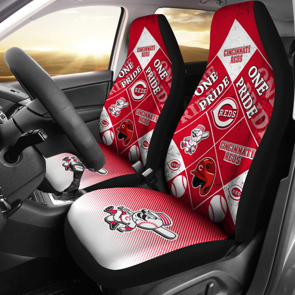 MLB Cincinnati Reds Car Seat Covers Pride Flag