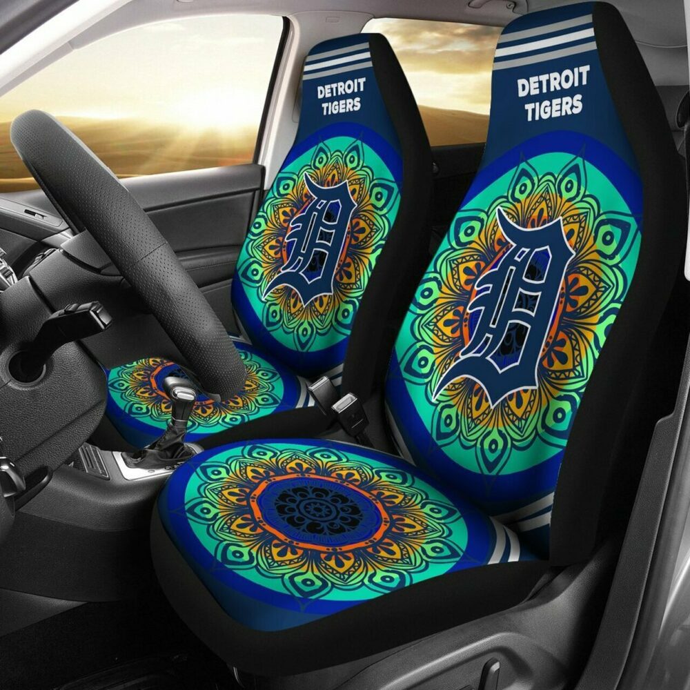 MLB Detroit Tigers Car Seat Covers Sporty Victory Upholstery