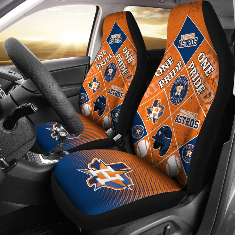 MLB Houston Astros Car Seat Covers Pride Flag