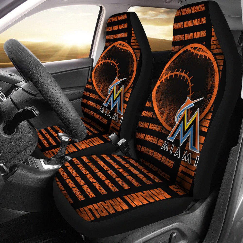 MLB Miami Marlins Car Seat Covers Champion Auto Enhancement