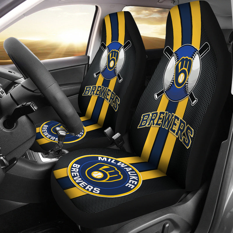 MLB Milwaukee Brewers Car Seat Covers Champion Auto Enhancement