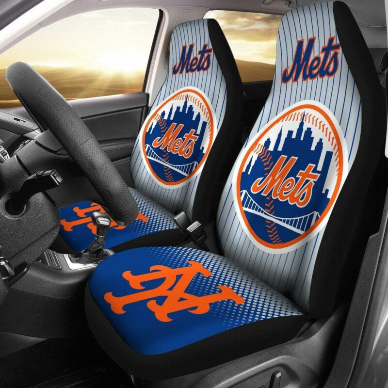 MLB New York Mets Car Seat Covers Journey with Victorious Vibes