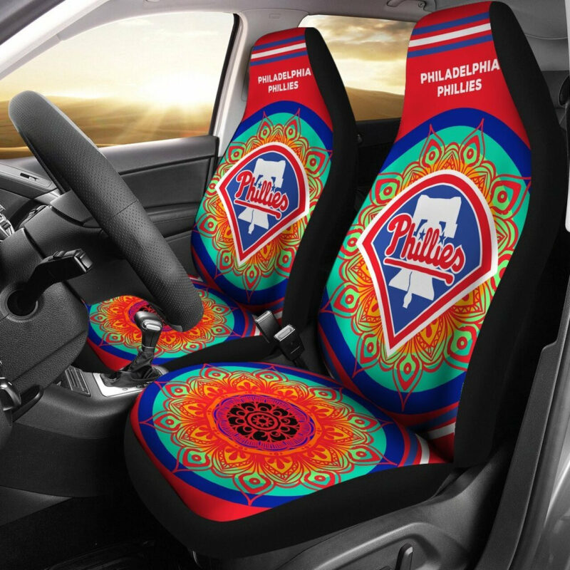 MLB Philadelphia Phillies Car Seat Covers Game Day Travel Comfort