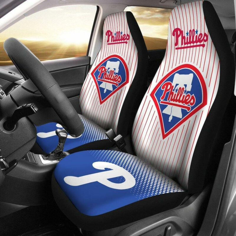 MLB Philadelphia Phillies Car Seat Covers Journey with Victorious Vibes