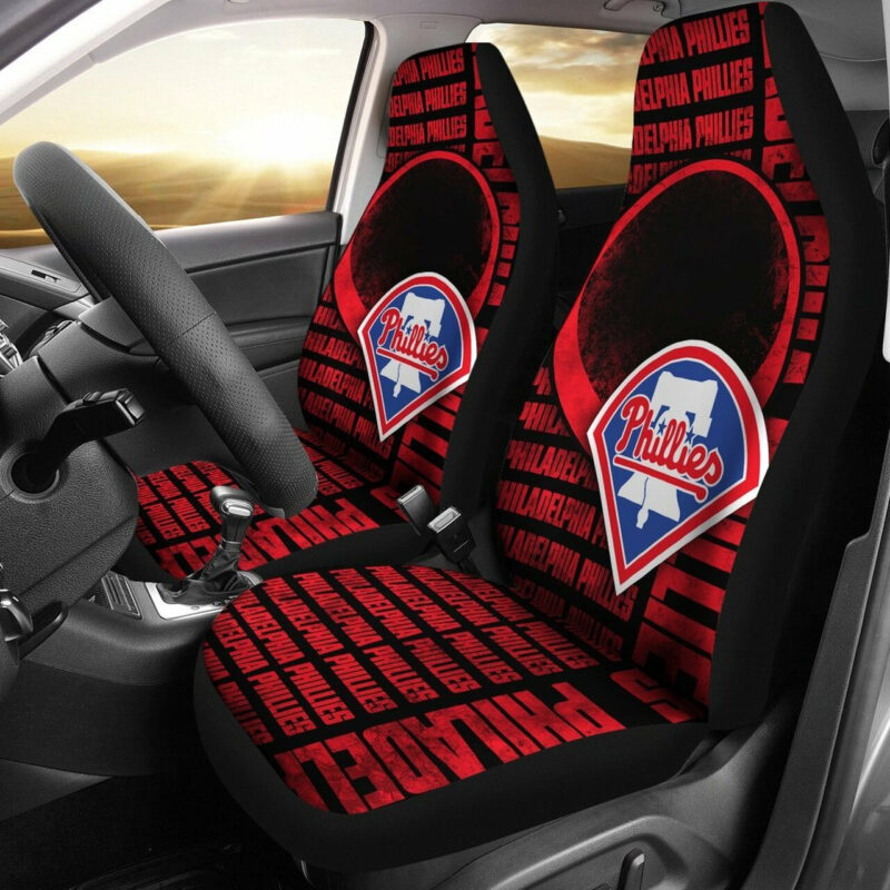 MLB Philadelphia Phillies Car Seat Covers Sporty Victory Upholstery