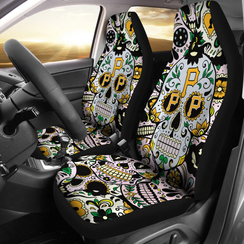 MLB Pittsburgh Pirates Car Seat Covers Party Skull