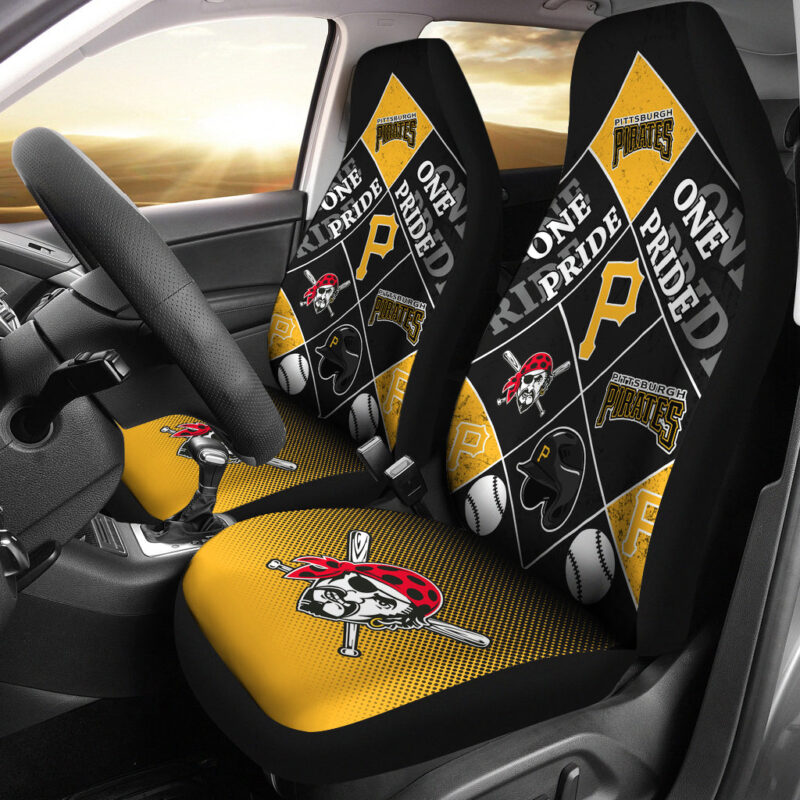MLB Pittsburgh Pirates Car Seat Covers Pride Flag